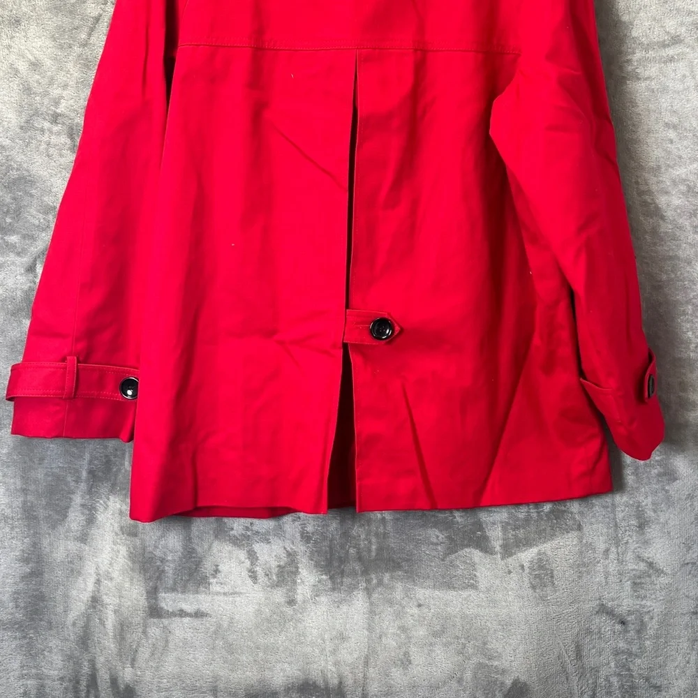 Daisy Fuentes Vibrant Red Double-Breasted Pea Coat - Picture 7 of 7